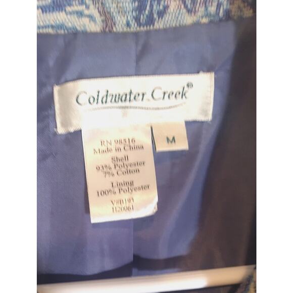 Coldwater Creek Blue Paisley Tapestry Jacket - Picture 6 of 7